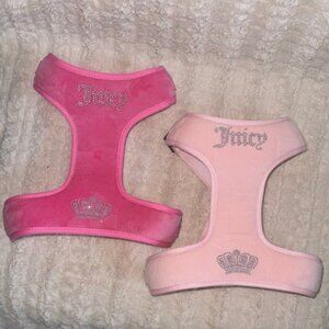 Juicy Couture Pink and Light Pink Dog Harness Set